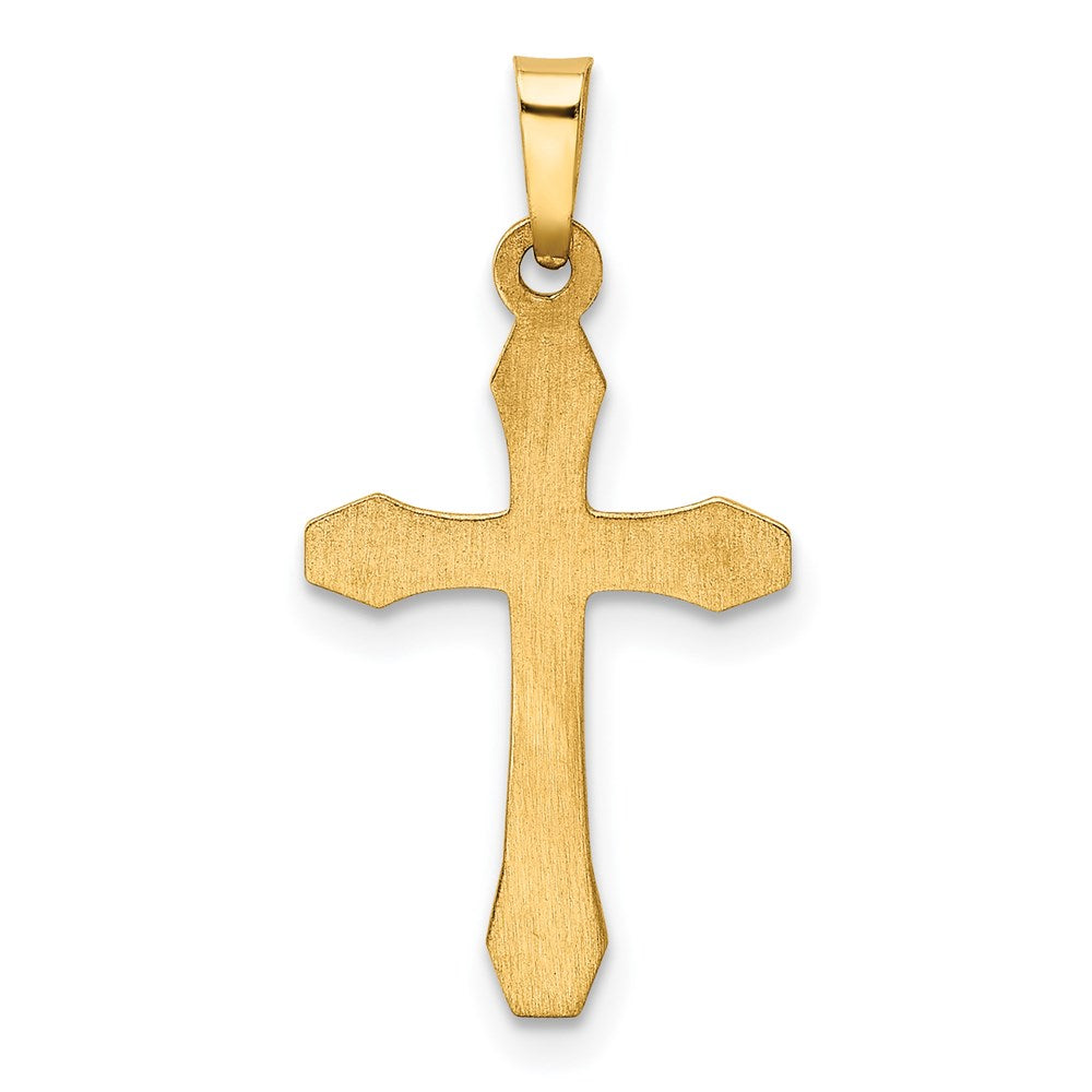 Million Charms 14K Two-Tone Hollow Relgious Cross Pendant