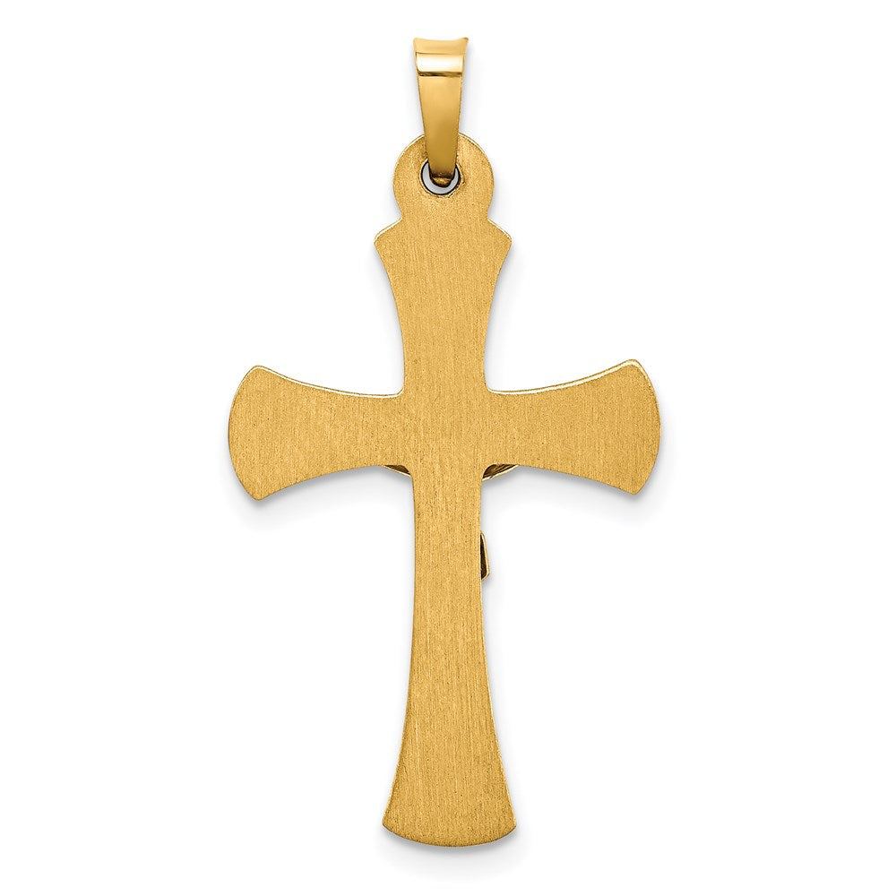 Million Charms 14K Two-Tone Inri Hollow Relgious Crucifix Pendant