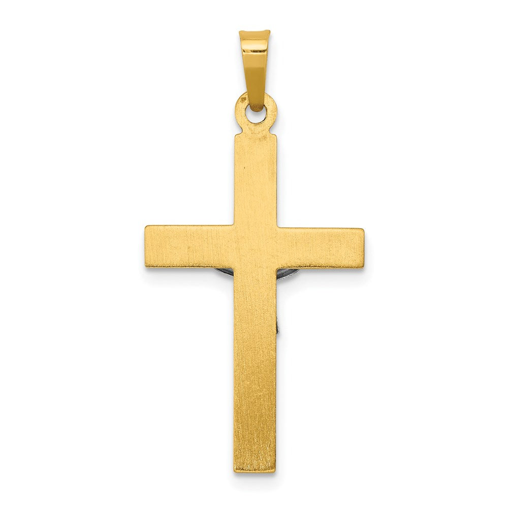 Million Charms 14K Two-Tone Inri Hollow Relgious Crucifix Pendant