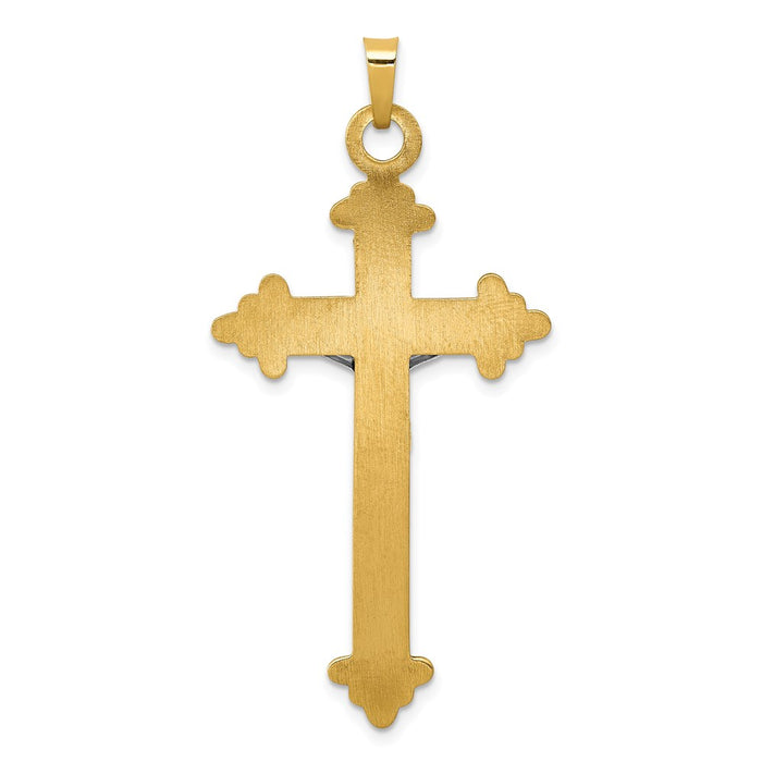 Million Charms 14K Two-Tone Inri Hollow Relgious Crucifix Pendant