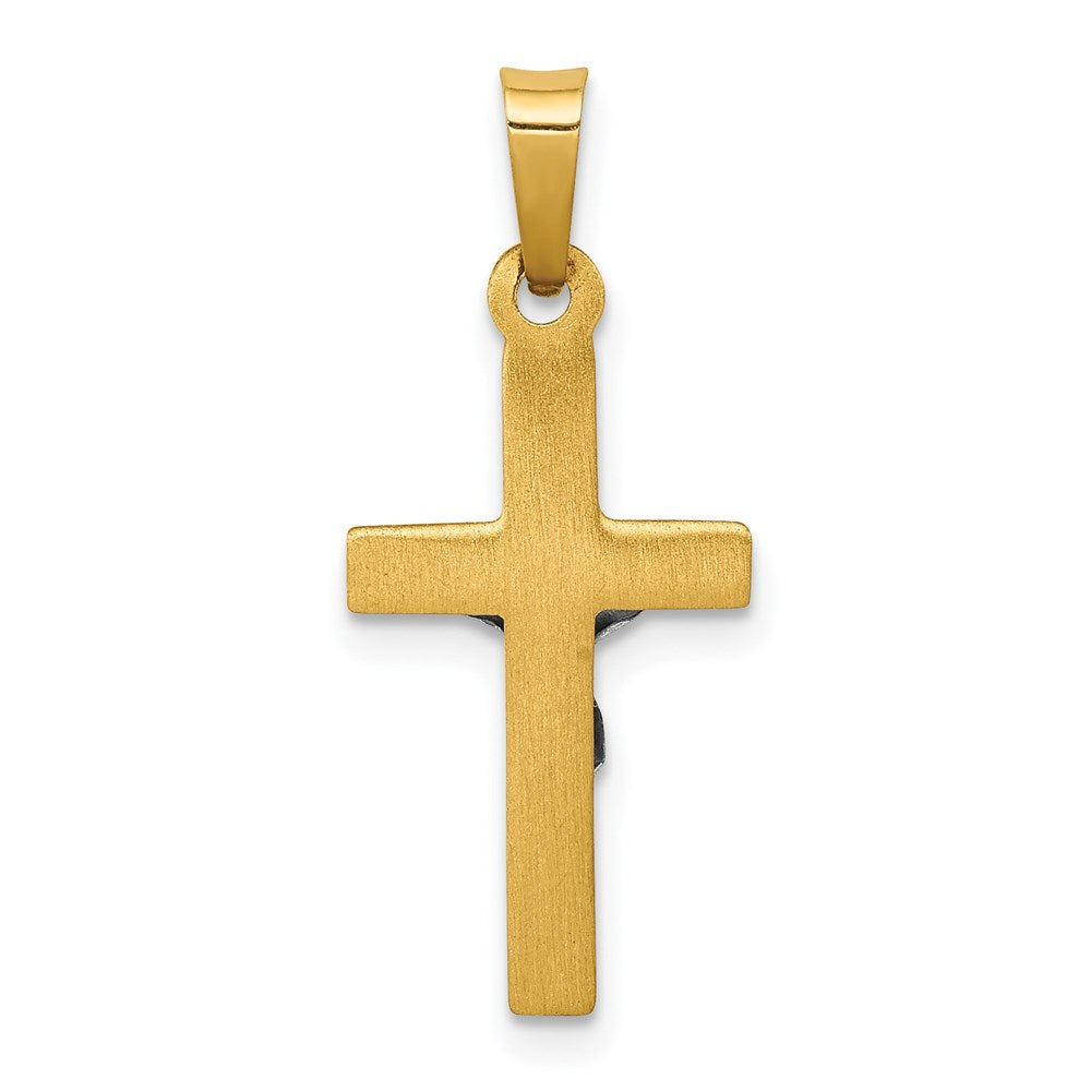 Million Charms 14K Two-Tone Inri Hollow Relgious Crucifix Pendant