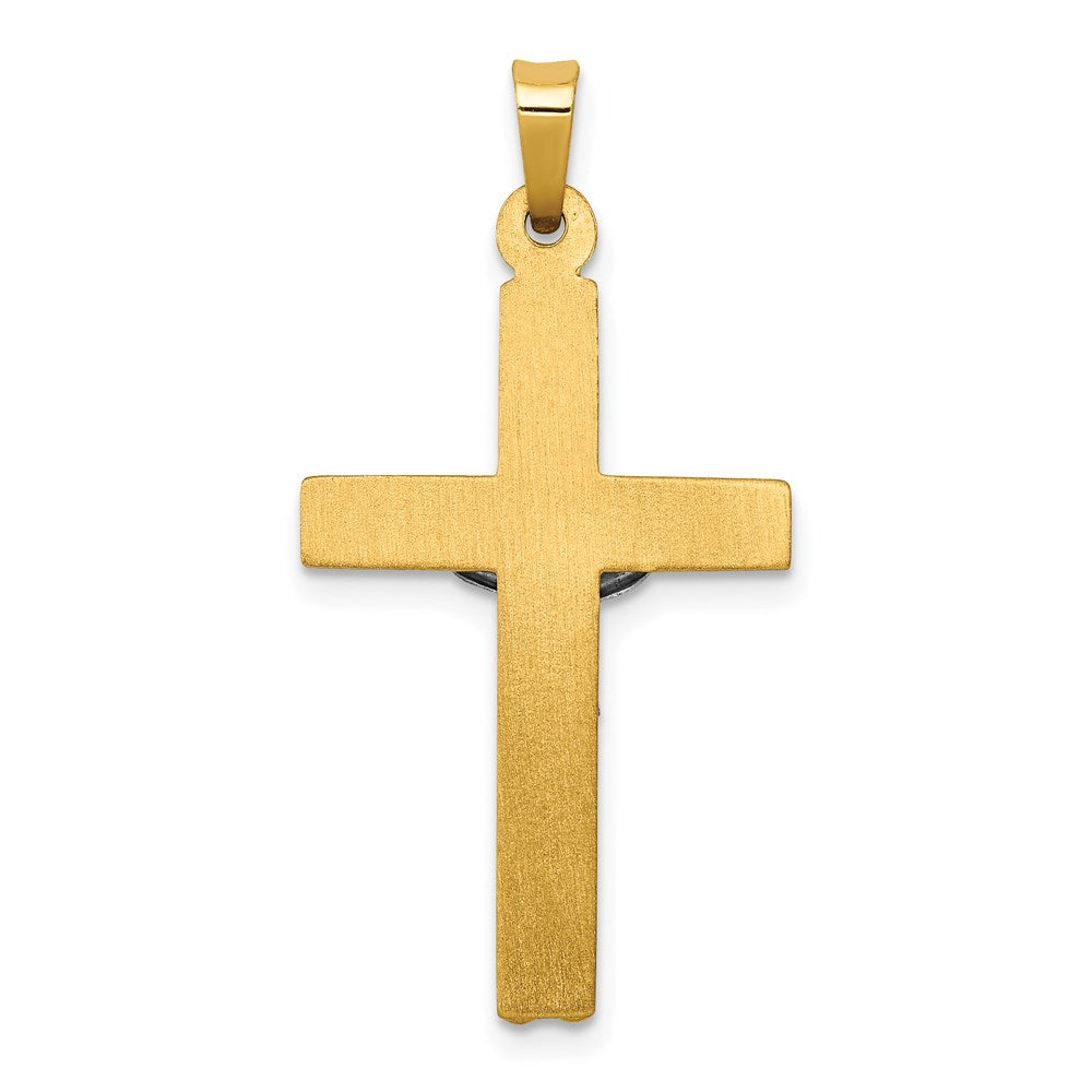 Million Charms 14K Two-Tone Inri Hollow Relgious Crucifix Pendant