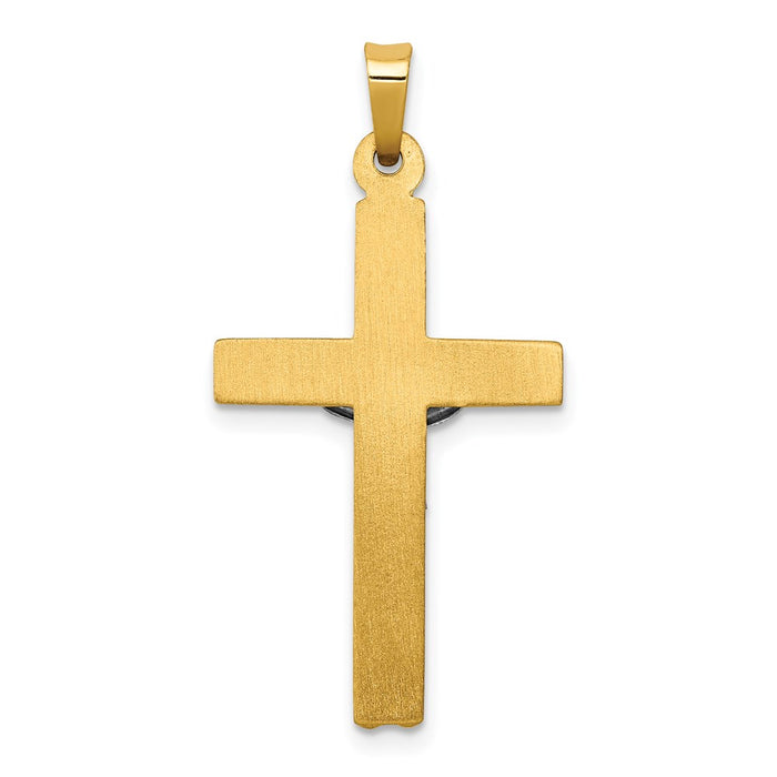 Million Charms 14K Two-Tone Inri Hollow Relgious Crucifix Pendant