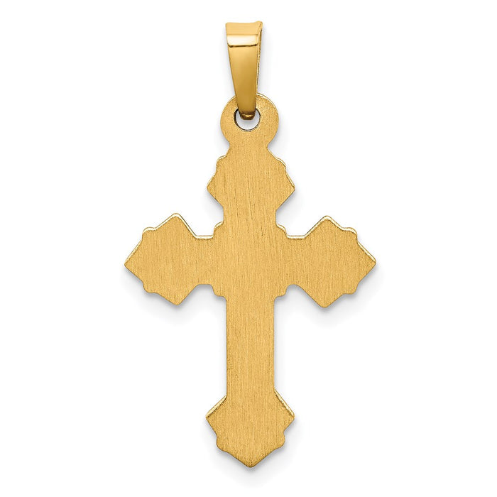 Million Charms 14K Two-Tone Inri Hollow Relgious Crucifix Pendant