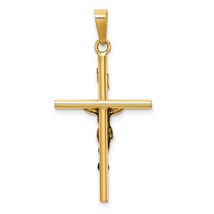 Million Charms 14K Two-Tone Inri Relgious Crucifix Pendant