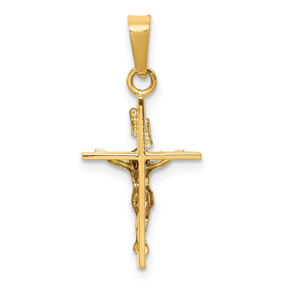 Million Charms 14K Two-Tone Inri Relgious Crucifix Pendant