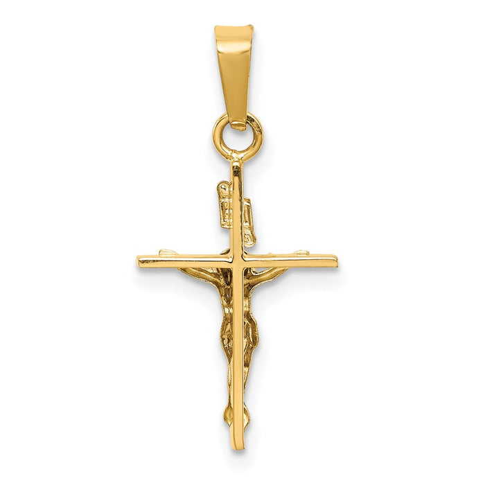 Million Charms 14K Two-Tone Inri Relgious Crucifix Pendant