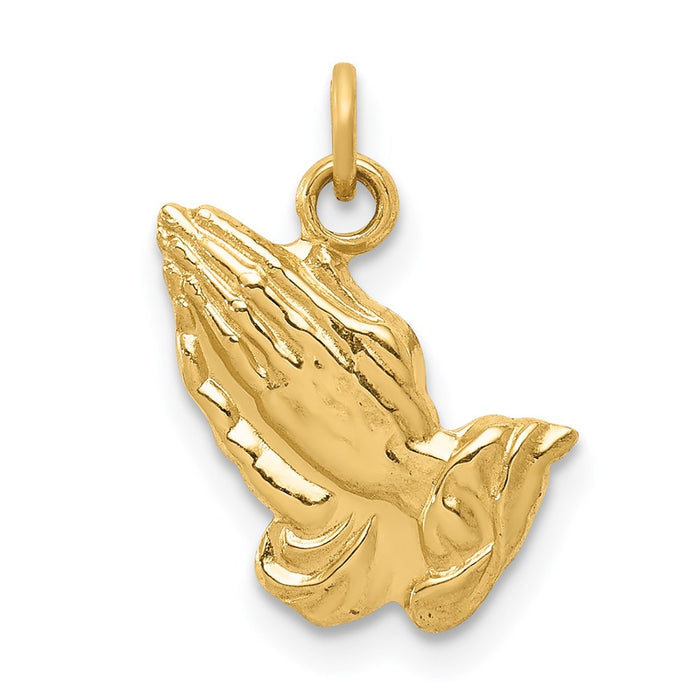 Million Charms 14K Yellow Gold Themed Praying Hands Charm