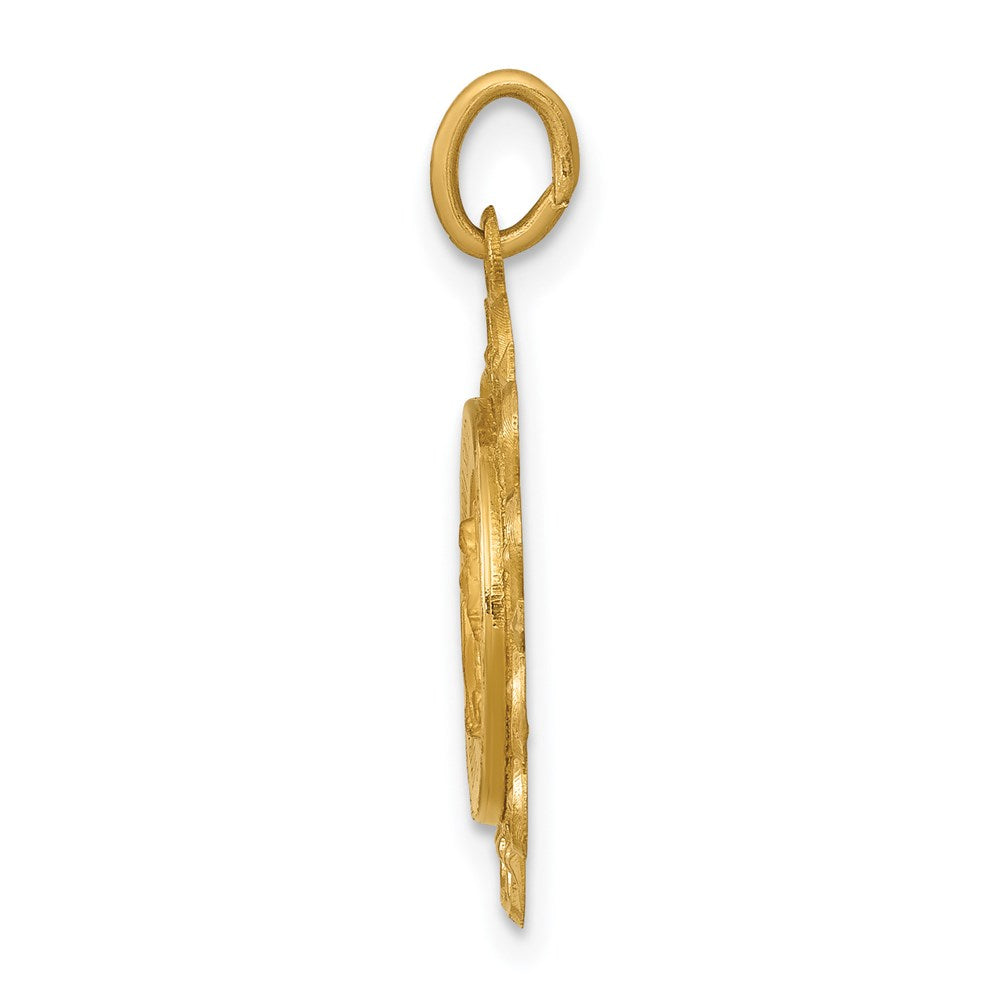 Million Charms 14K Yellow Gold Themed Religious Miraculous Medal Charm