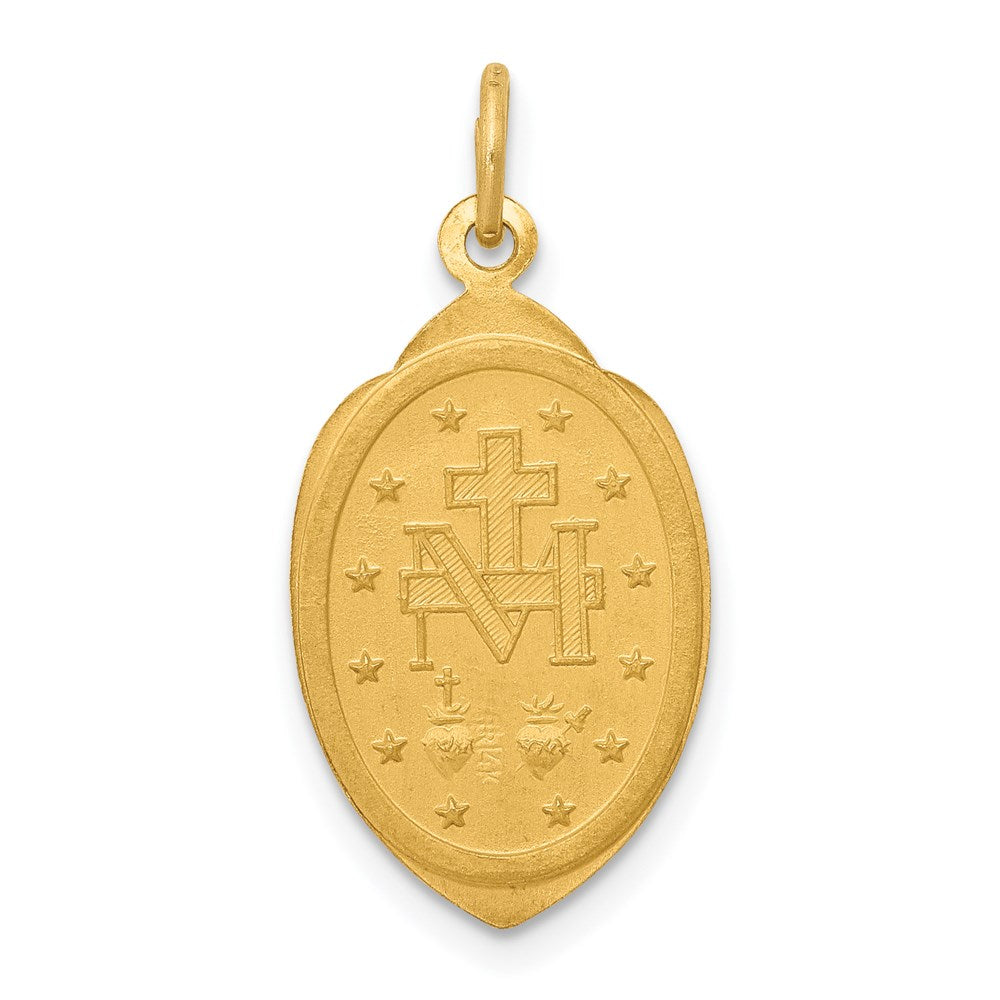Million Charms 14K Yellow Gold Themed Religious Miraculous Medal Charm