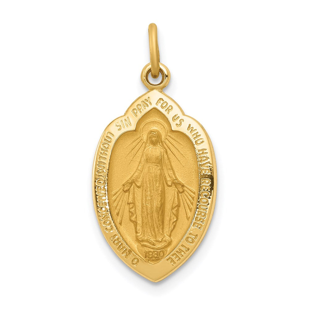 Million Charms 14K Yellow Gold Themed Religious Miraculous Medal Charm
