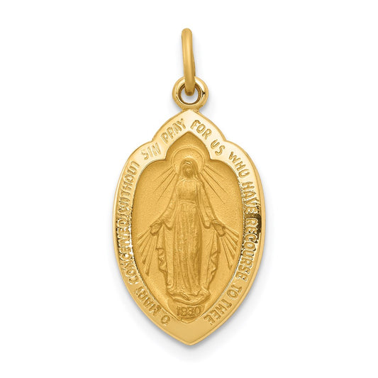 Million Charms 14K Yellow Gold Themed Religious Miraculous Medal Charm
