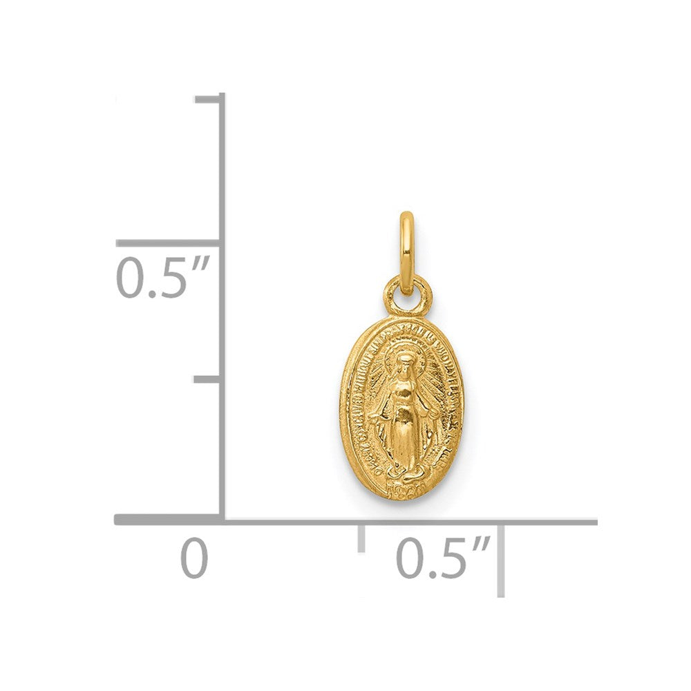 Million Charms 14K Yellow Gold Themed Religious Miraculous Medal Charm