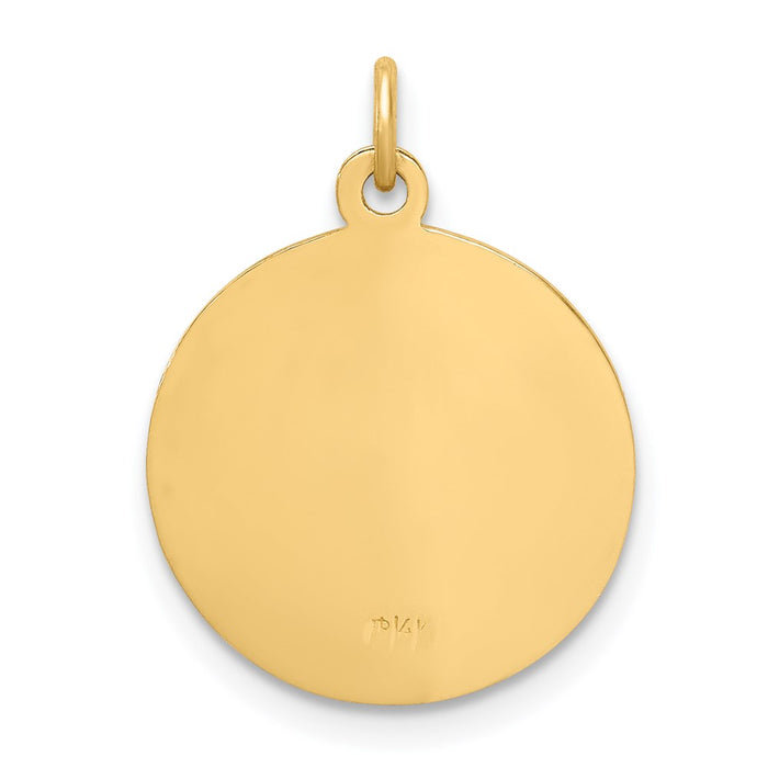 Million Charms 14K Yellow Gold Themed Confirmation Medal Charm