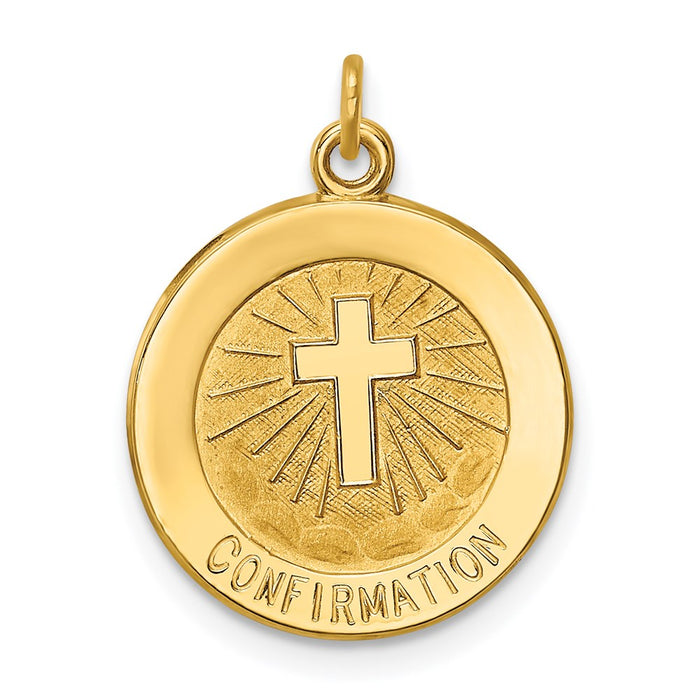 Million Charms 14K Yellow Gold Themed Confirmation Medal Charm