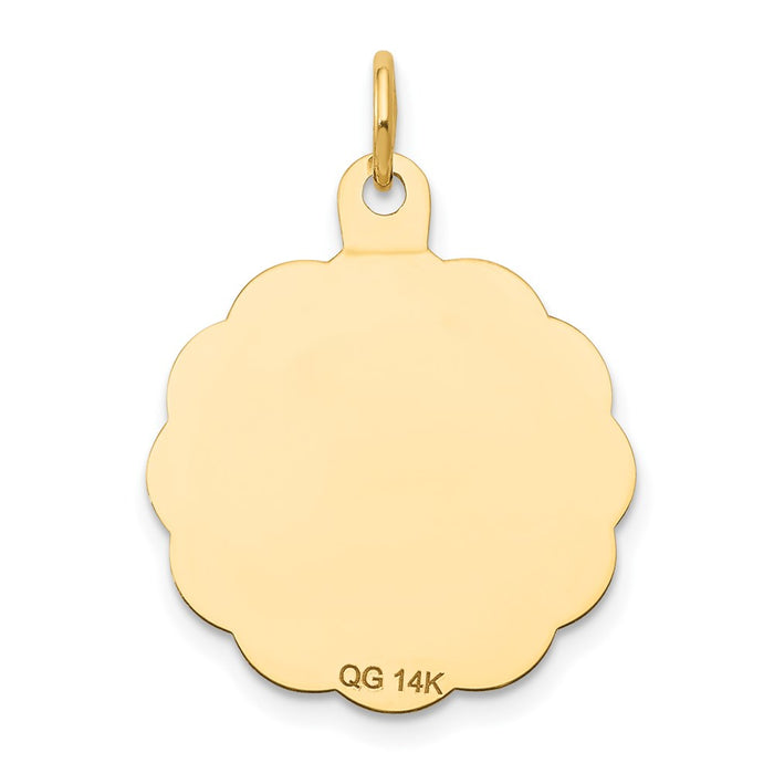 Million Charms 14K Yellow Gold Themed First Religious Holy Communion Disc Charm