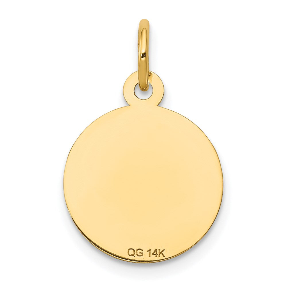 Million Charms 14K Yellow Gold Themed Religious Holy Communion Disc Charm