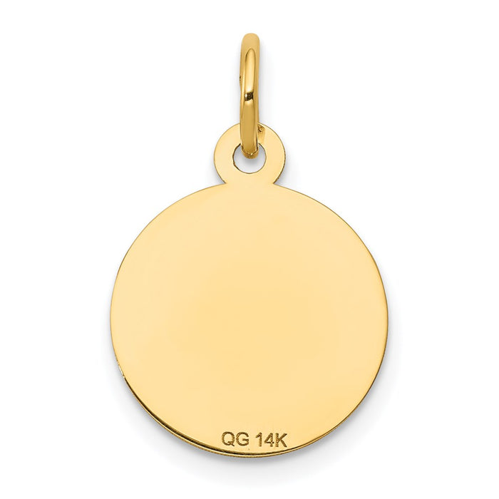 Million Charms 14K Yellow Gold Themed Religious Holy Communion Disc Charm