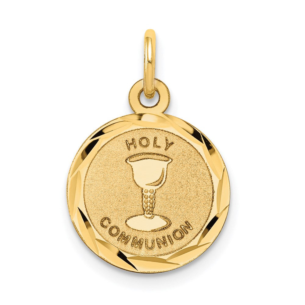 Million Charms 14K Yellow Gold Themed Religious Holy Communion Disc Charm
