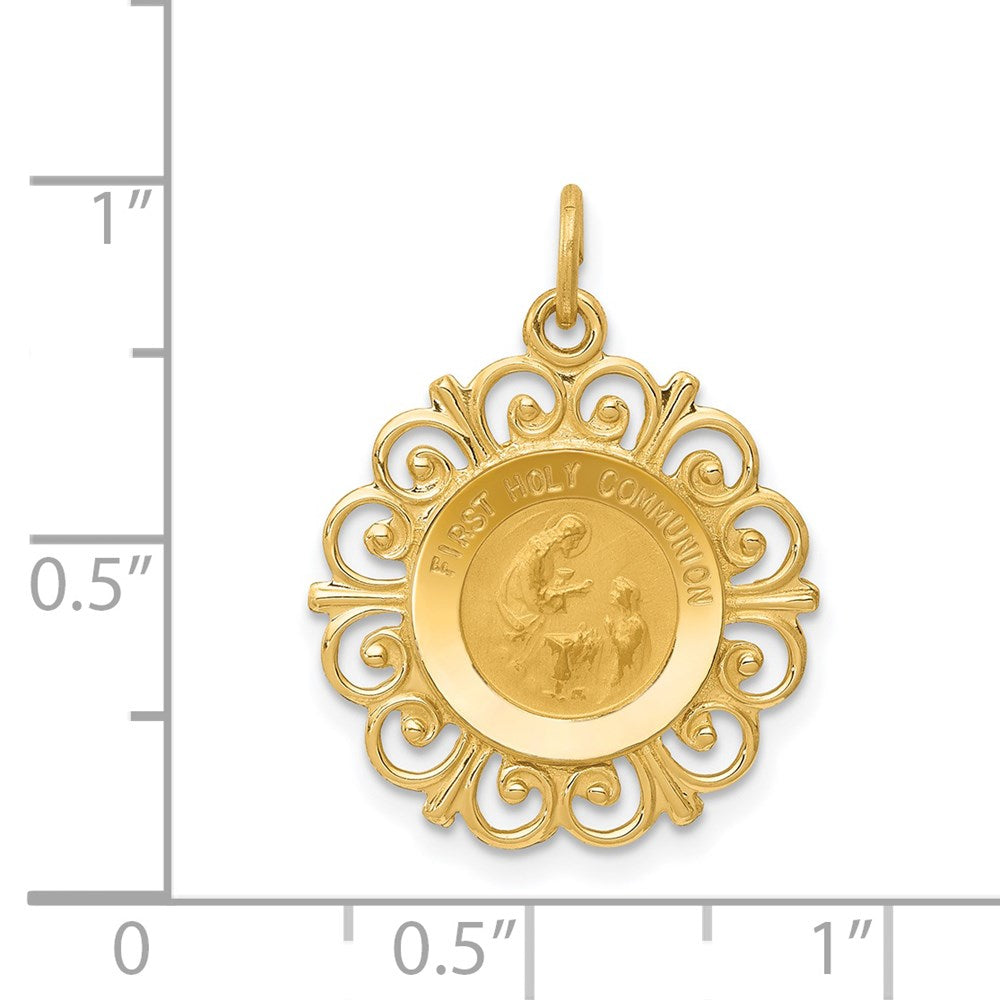 Million Charms 14K Yellow Gold Themed First Religious Holy Communion Charm