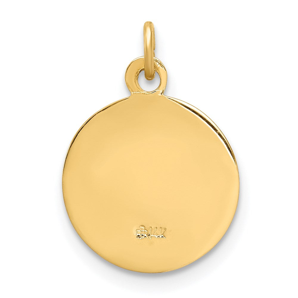 Million Charms 14K Yellow Gold Themed Holy Spirit Medal Charm