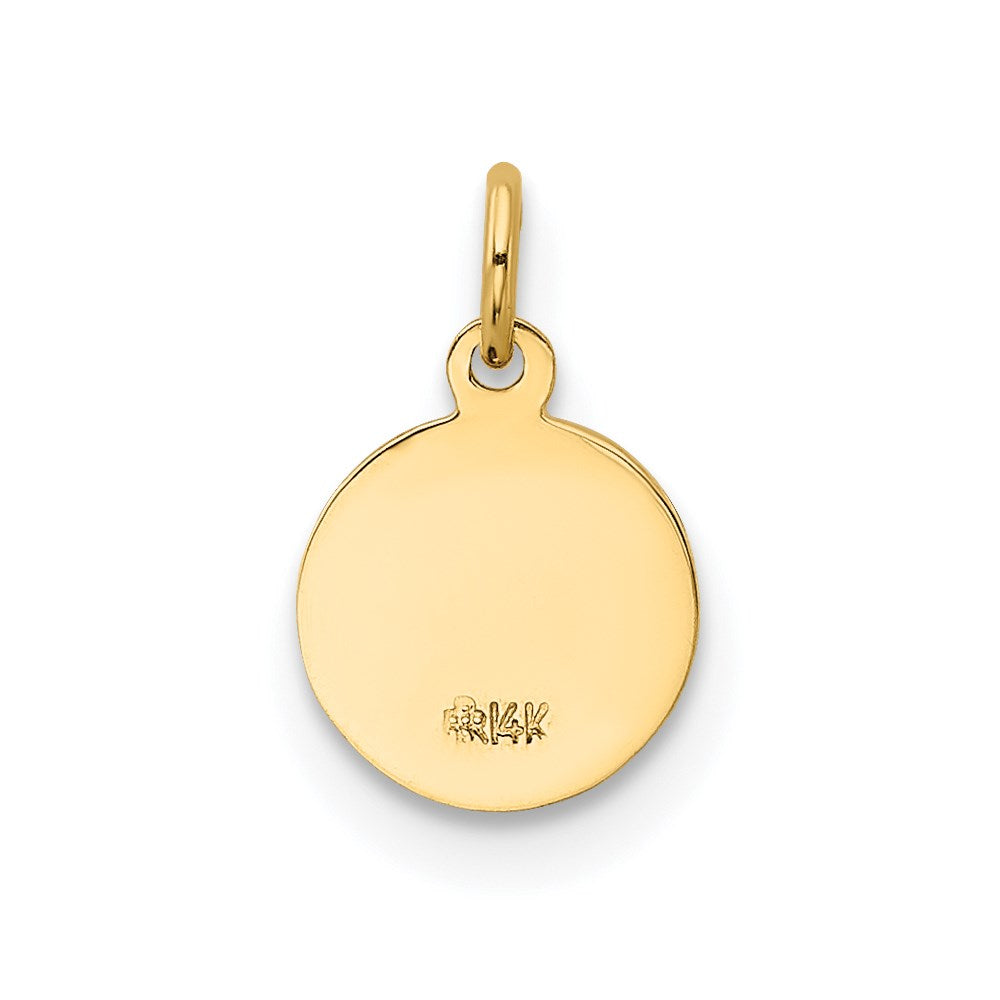 Million Charms 14K Yellow Gold Themed Religious Saint Christopher Medal Charm