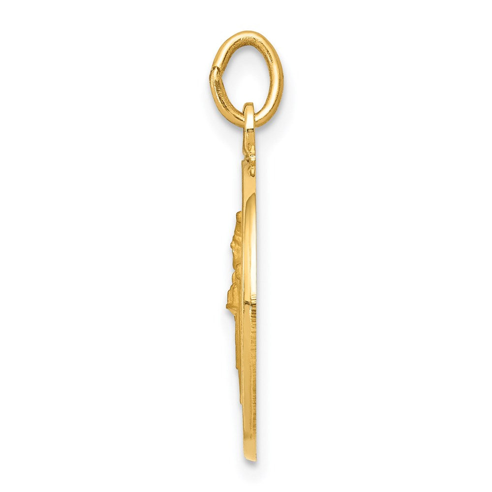 Million Charms 14K Yellow Gold Themed Religious Saint Patrick Medal Charm