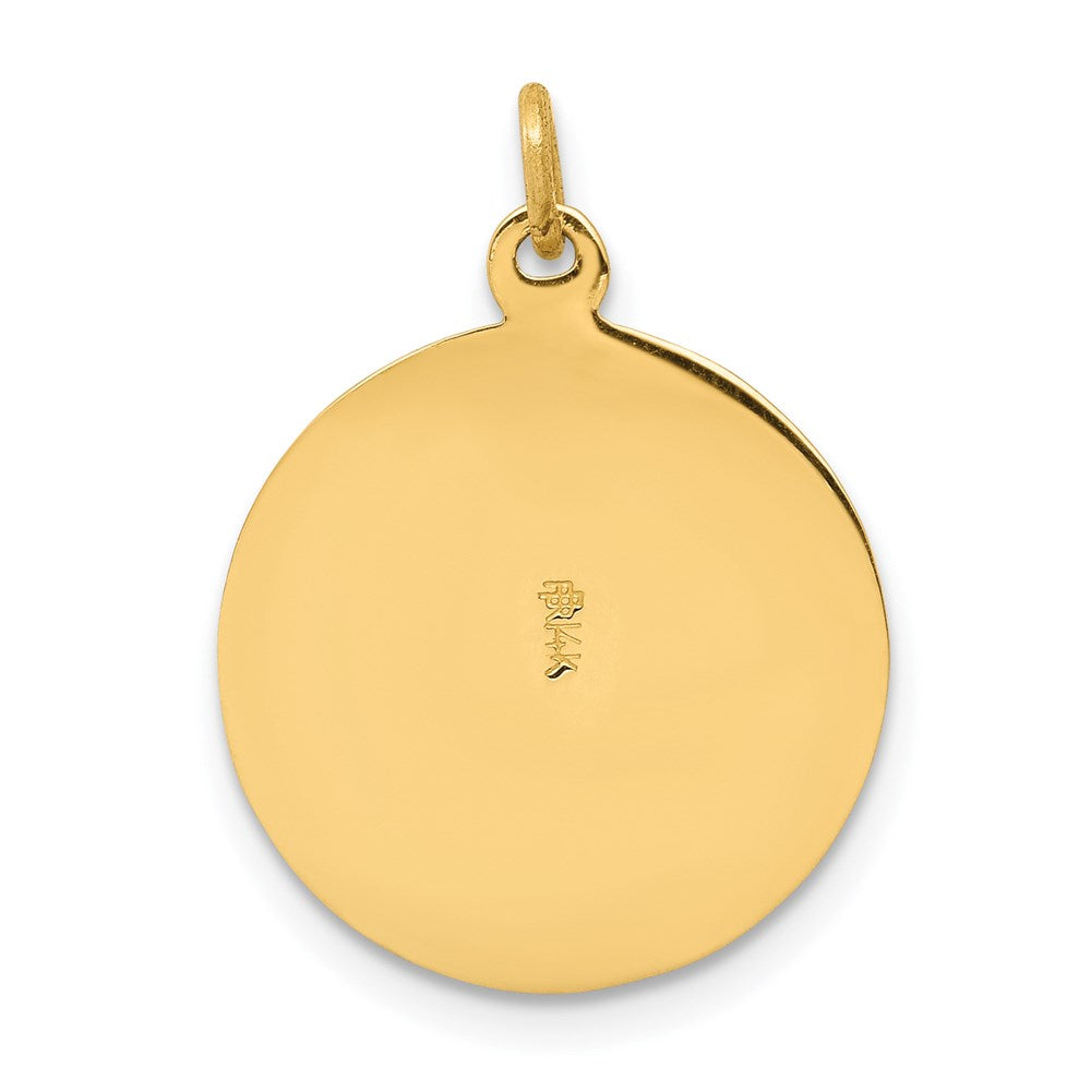 Million Charms 14K Yellow Gold Themed Religious Saint Patrick Medal Charm