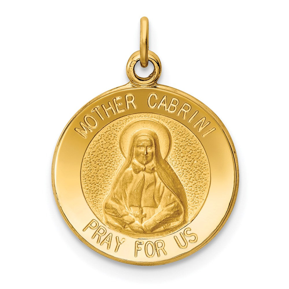 Million Charms 14K Yellow Gold Themed Mother Cabrini Medal Charm