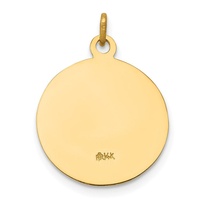 Million Charms 14K Yellow Gold Themed Religious Saint Gerard Medal Charm