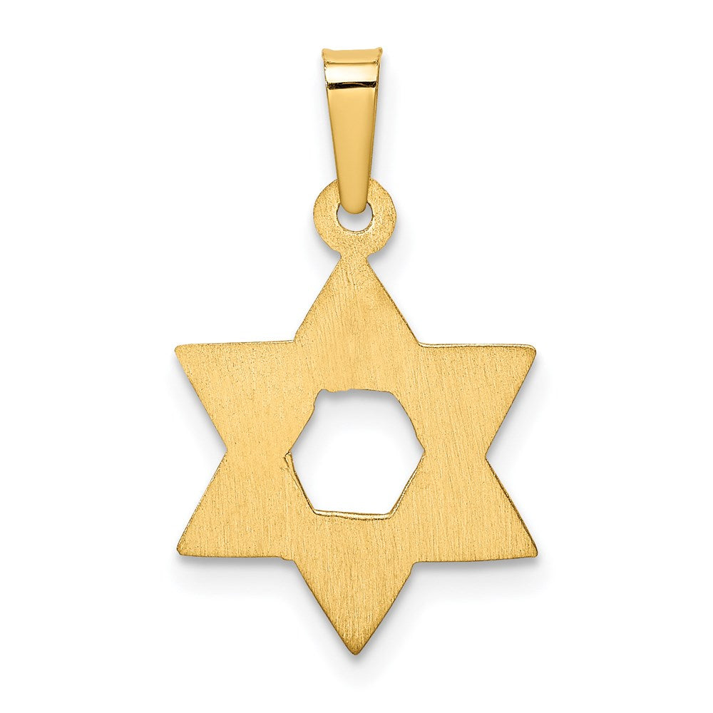 Million Charms 14K Yellow Gold Themed Religious Jewish Star Of David Pendant