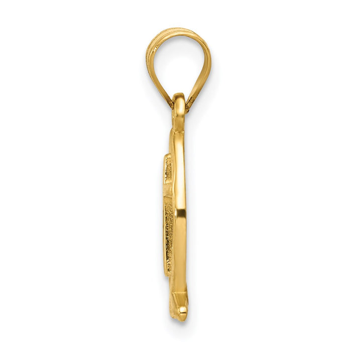 Million Charms 14K Yellow Gold Themed Ichthus Fish Charm