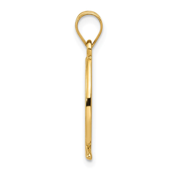 Million Charms 14K Yellow Gold Themed Ichthus Fish Pendant