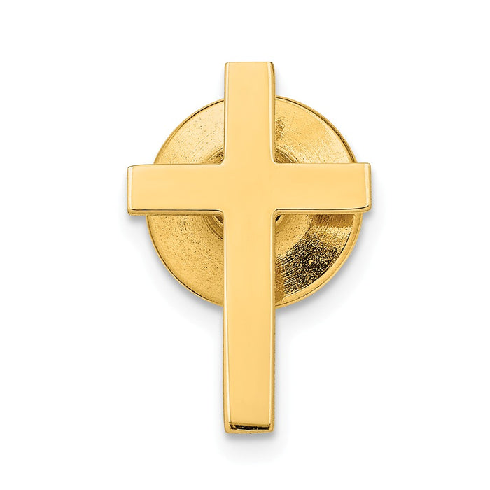 Occasion Gallery, Men's Accessories, 14k Yellow Gold Polished Cross Tie Tac