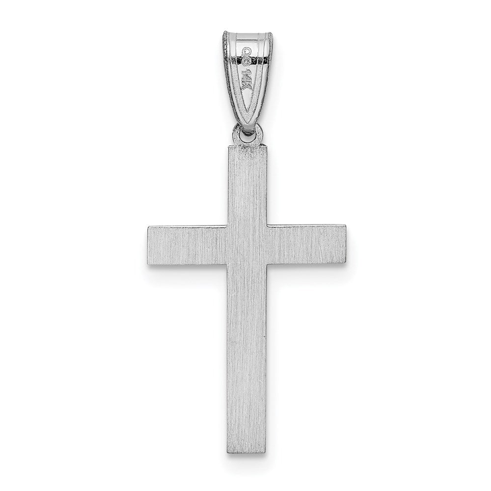 Million Charms 14K White Relgious Cross Charm