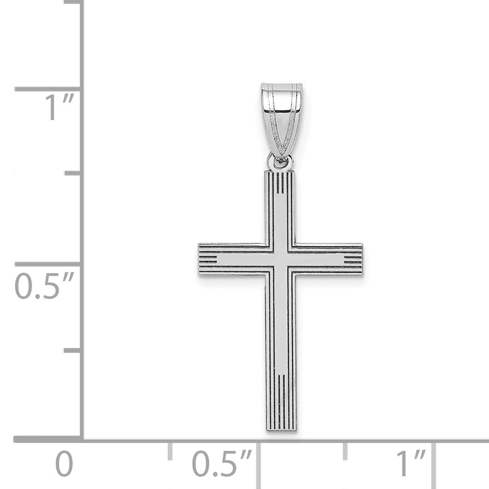 Million Charms 14K White Relgious Cross Charm