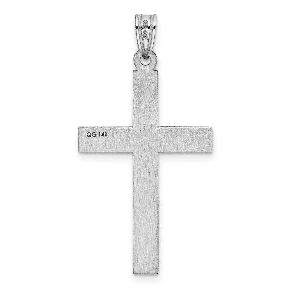 Million Charms 14K White Relgious Cross Charm