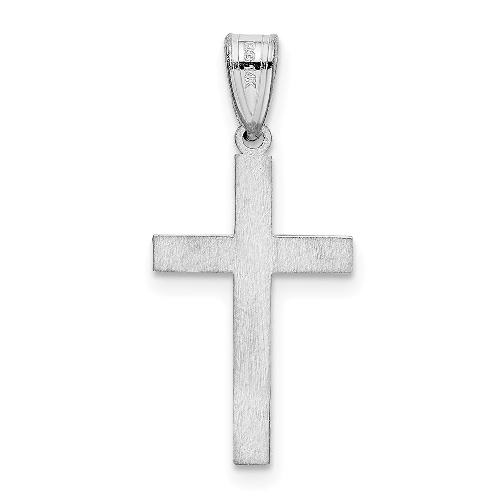 Million Charms 14K White Relgious Cross Charm