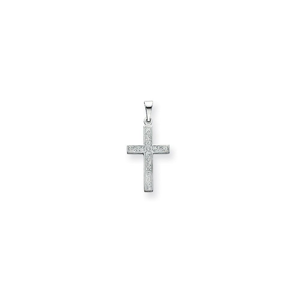 Million Charms 14K White Relgious Cross Charm