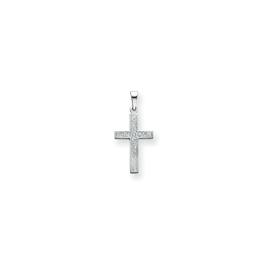 Million Charms 14K White Relgious Cross Charm