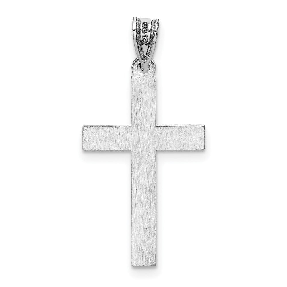 Million Charms 14K White Relgious Cross Pendant
