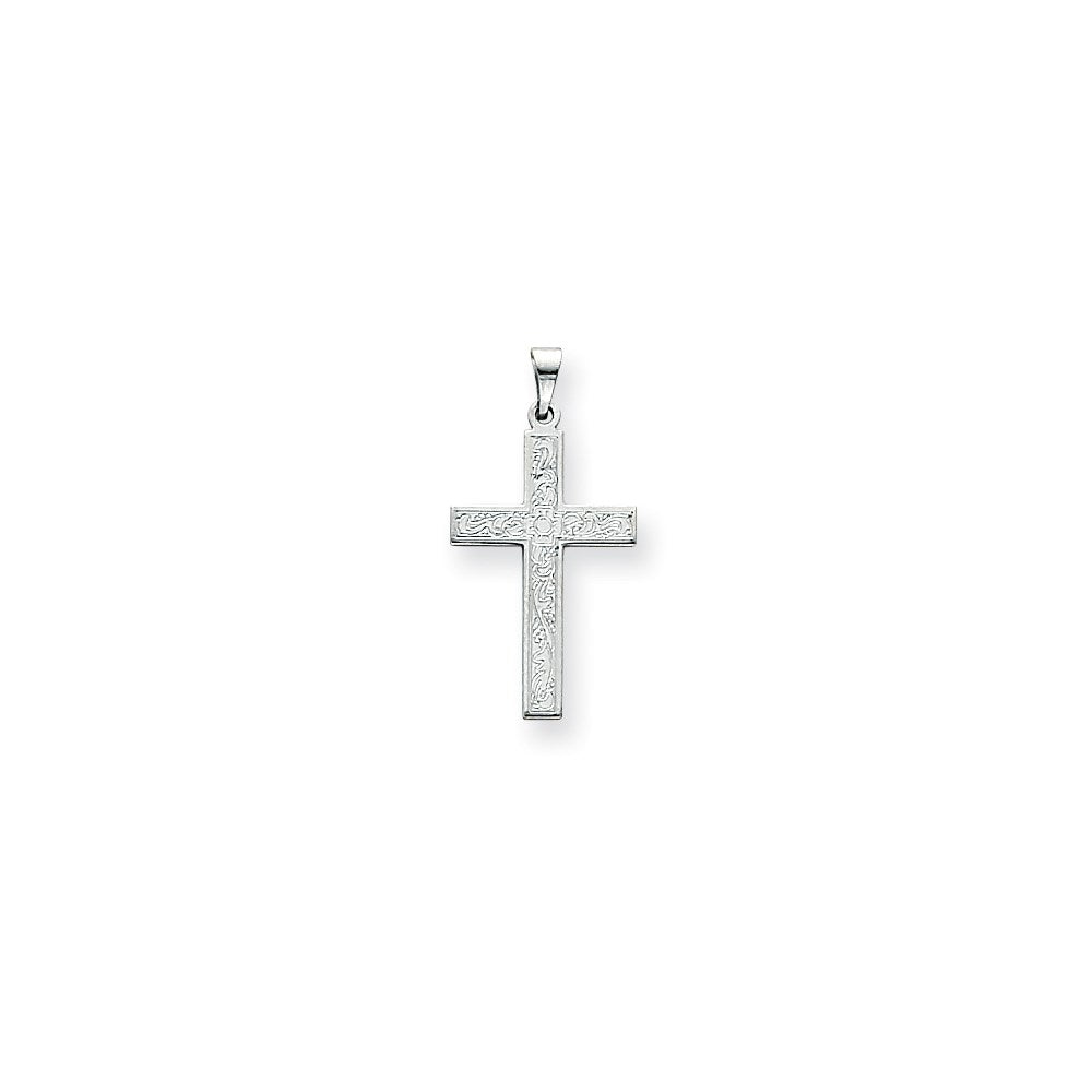 Million Charms 14K White Relgious Cross Pendant