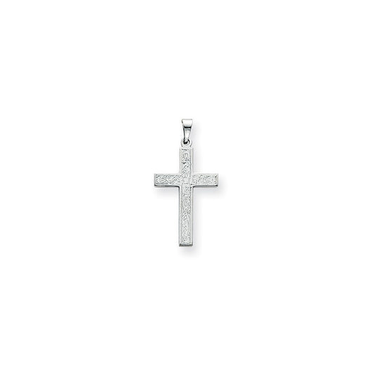 Million Charms 14K White Relgious Cross Pendant
