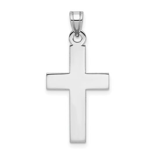 Million Charms 14K White Gold Themed Relgious Cross Pendant