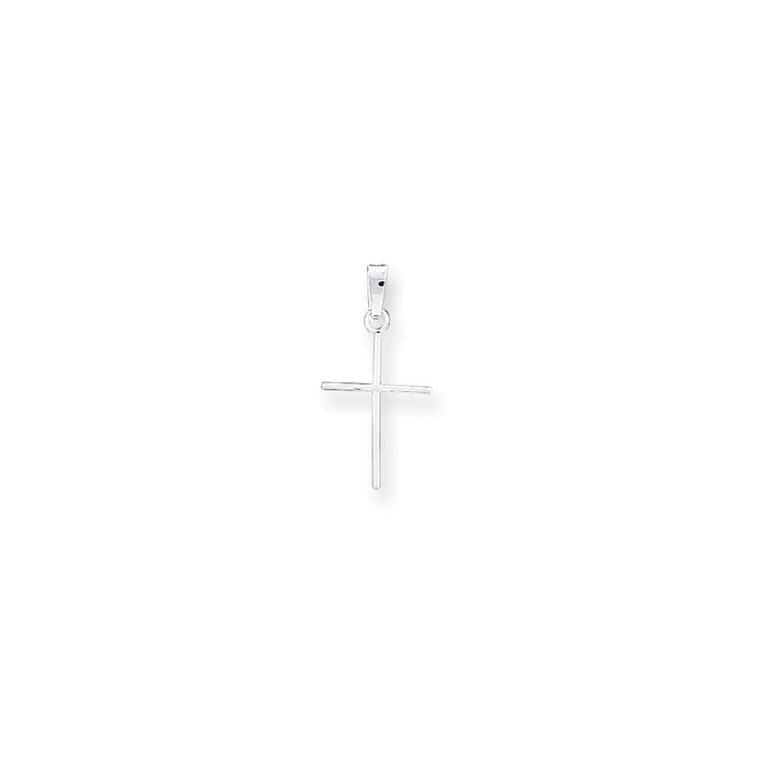 Million Charms 14K White Gold Themed Relgious Cross Charm