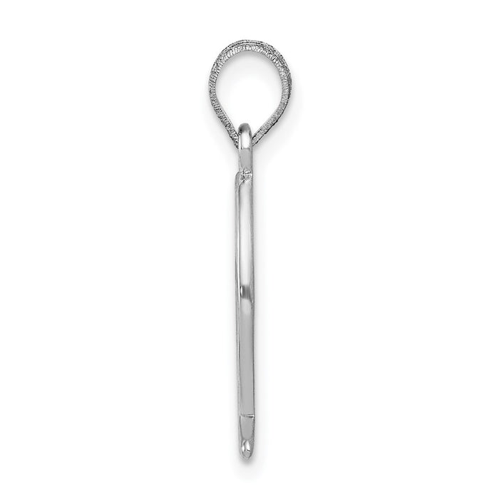 Million Charms 14K White Gold Themed Ichthus Fish Pendant