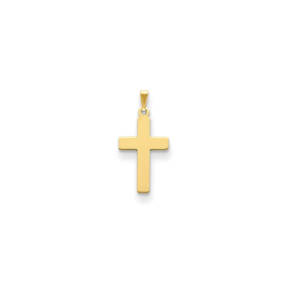 Million Charms 14K Yellow Gold Themed Polished Relgious Cross Charm