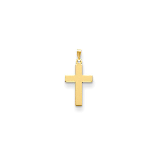Million Charms 14K Yellow Gold Themed Polished Relgious Cross Charm