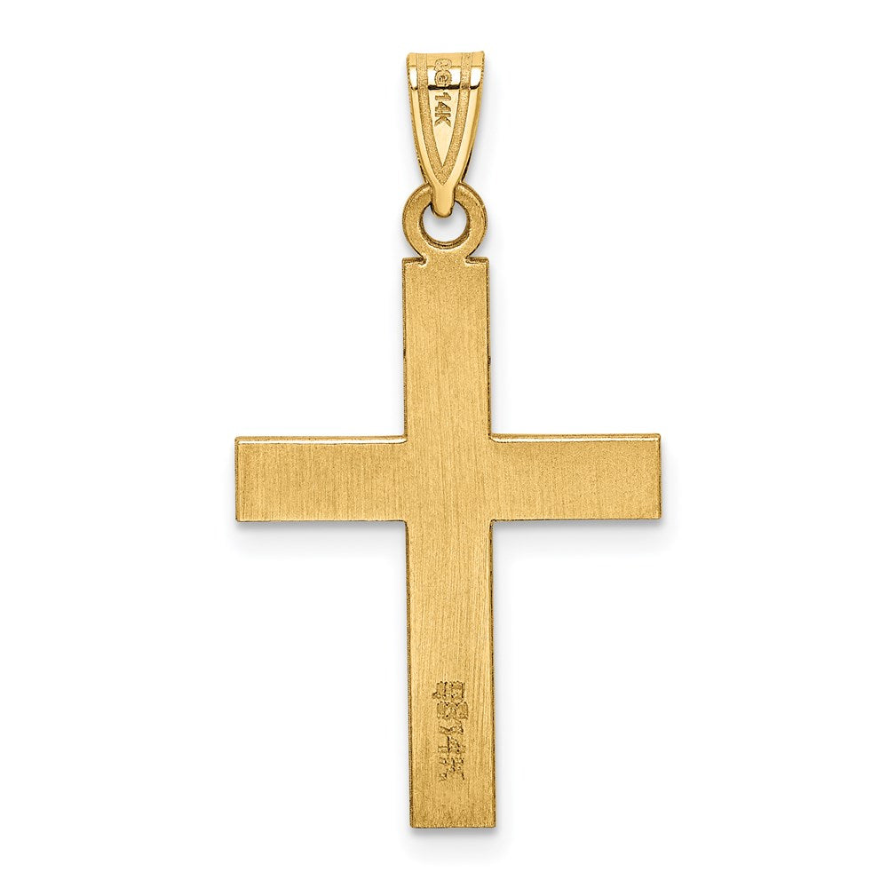 Million Charms 14K Yellow Gold Themed Polished Relgious Cross Charm