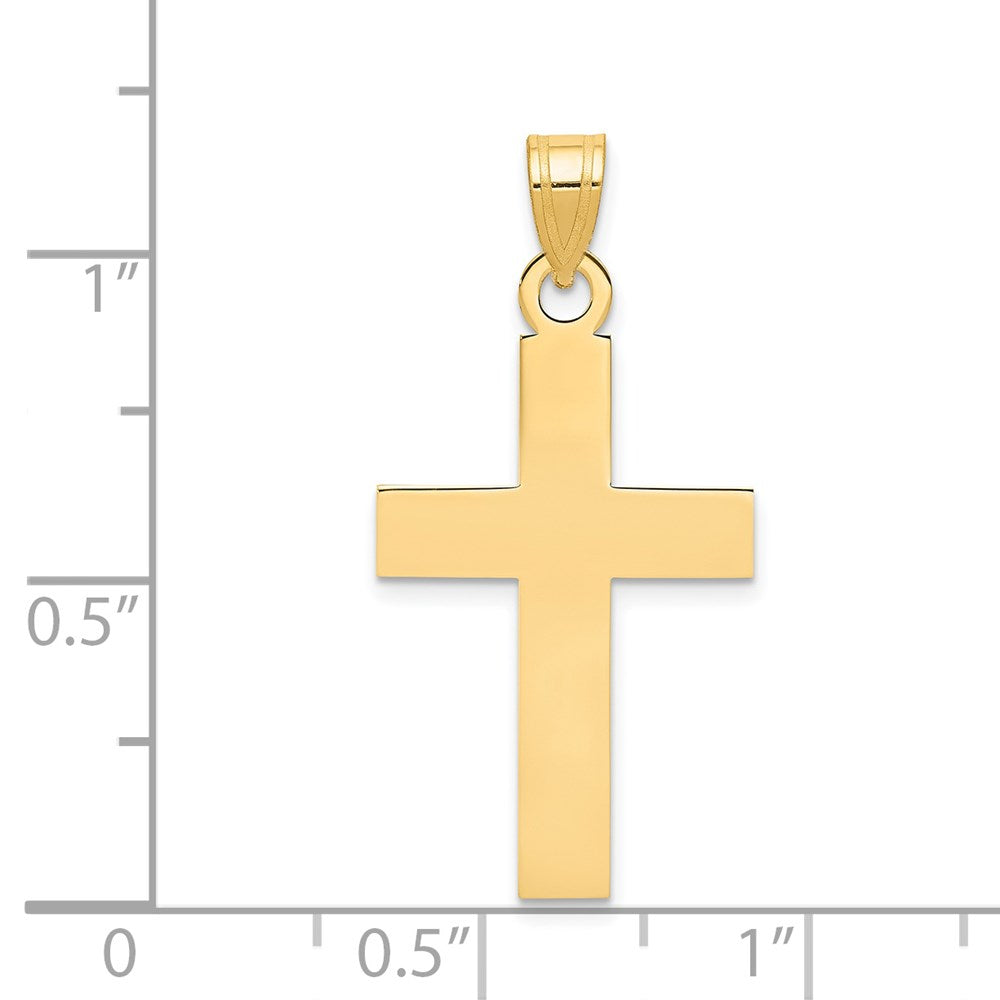 Million Charms 14K Yellow Gold Themed Polished Relgious Cross Charm